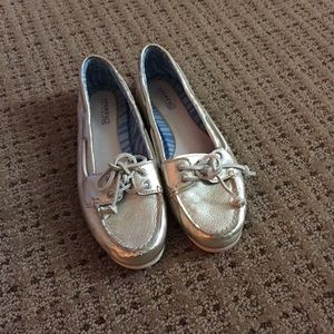 Sperry Audrey Platinum boat shoe
